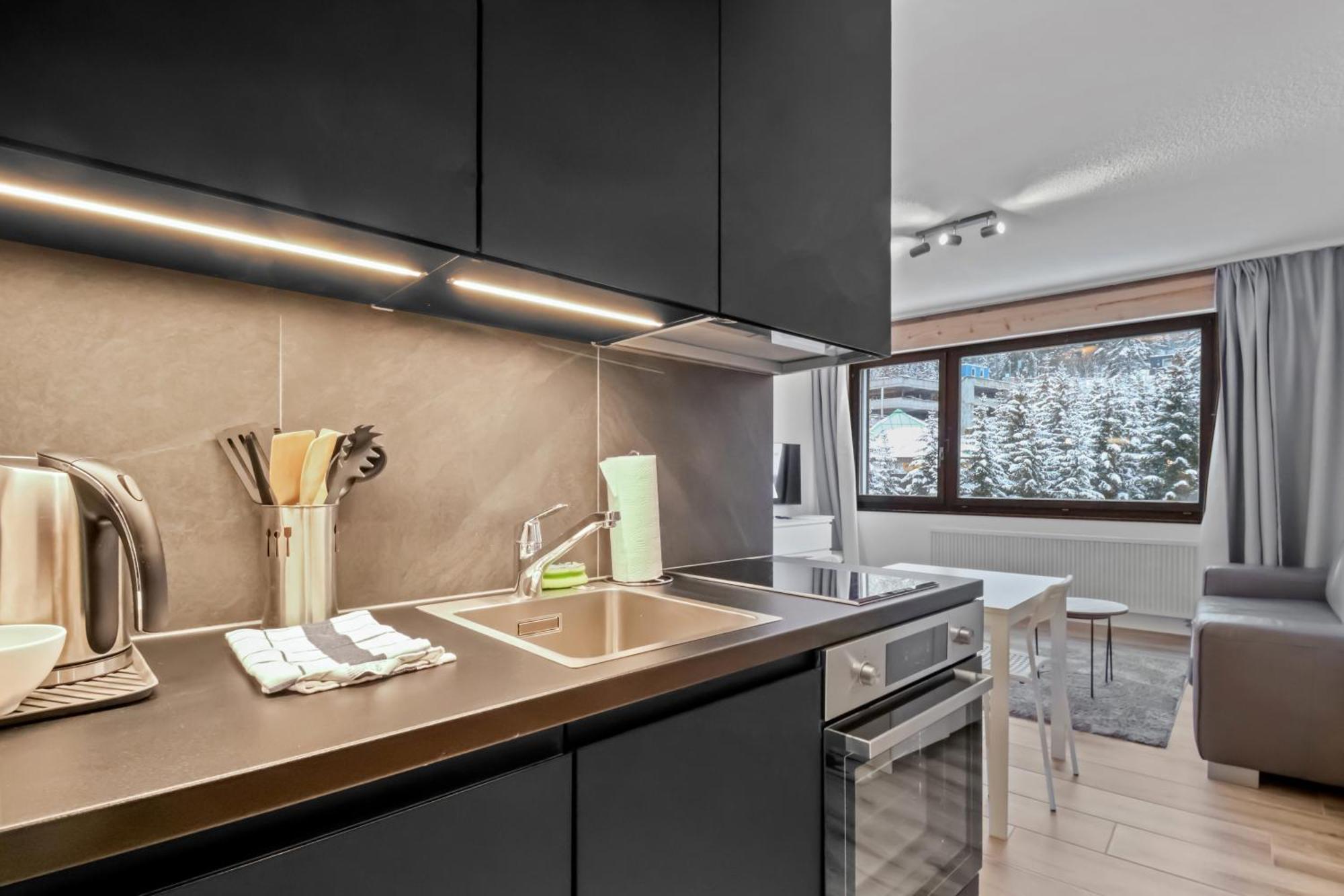 Studio Cosy Au Centre De Crans-Montana Exteriér fotografie