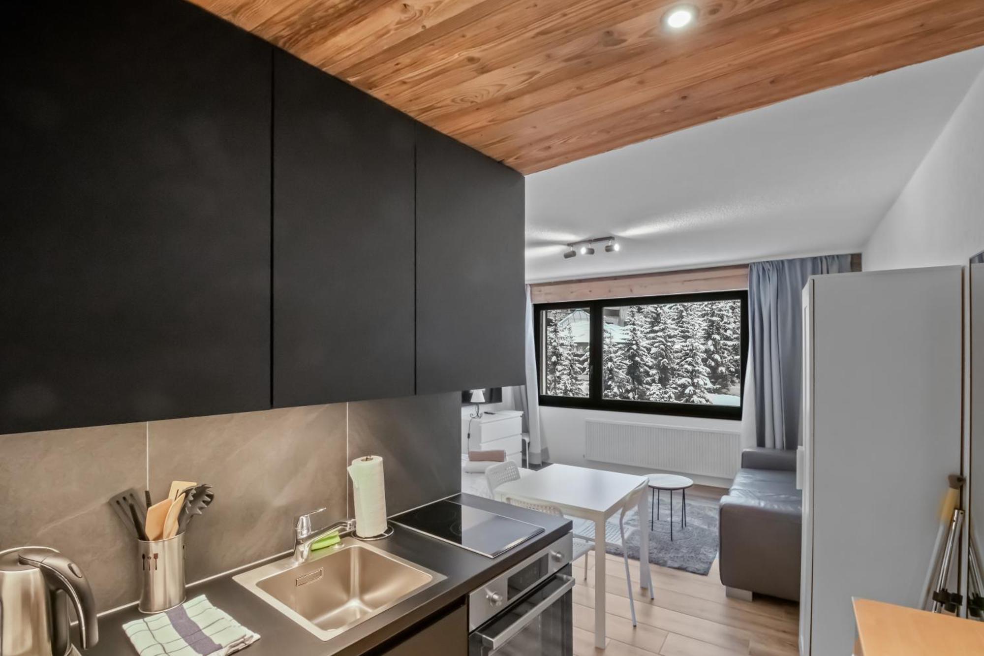 Studio Cosy Au Centre De Crans-Montana Exteriér fotografie