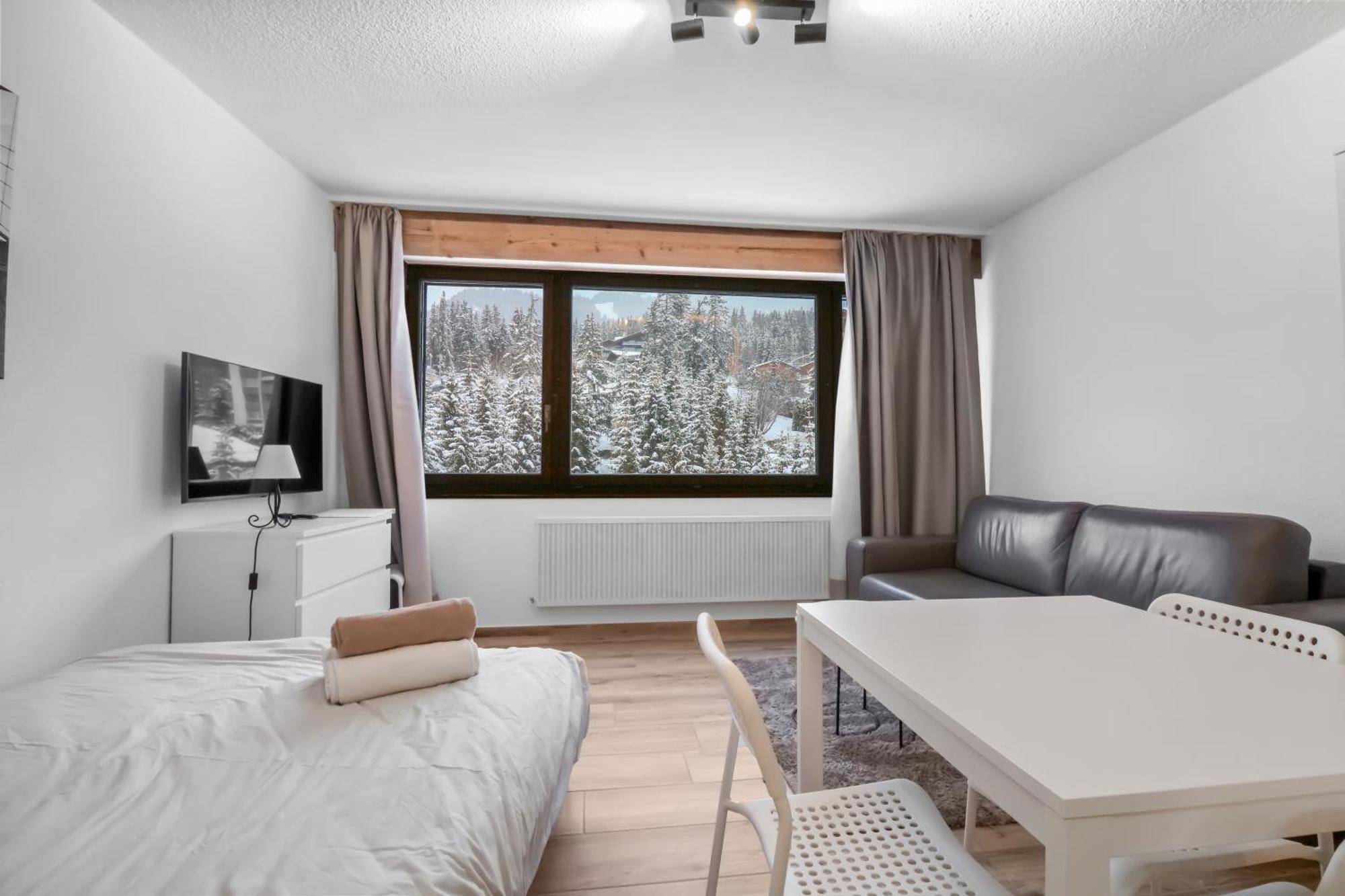 Studio Cosy Au Centre De Crans-Montana Exteriér fotografie